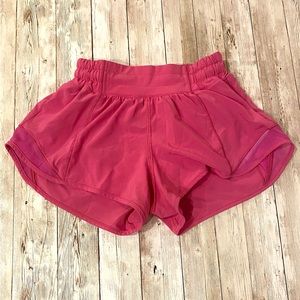 Sonic pink 2.5 inch inseam, Hotty Hot Shorts, low rise